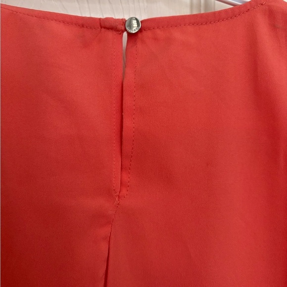 Women’s Calvin Klein Orange Sleeveless Blouse with Keyhole Detail size large - Picture 4 of 8